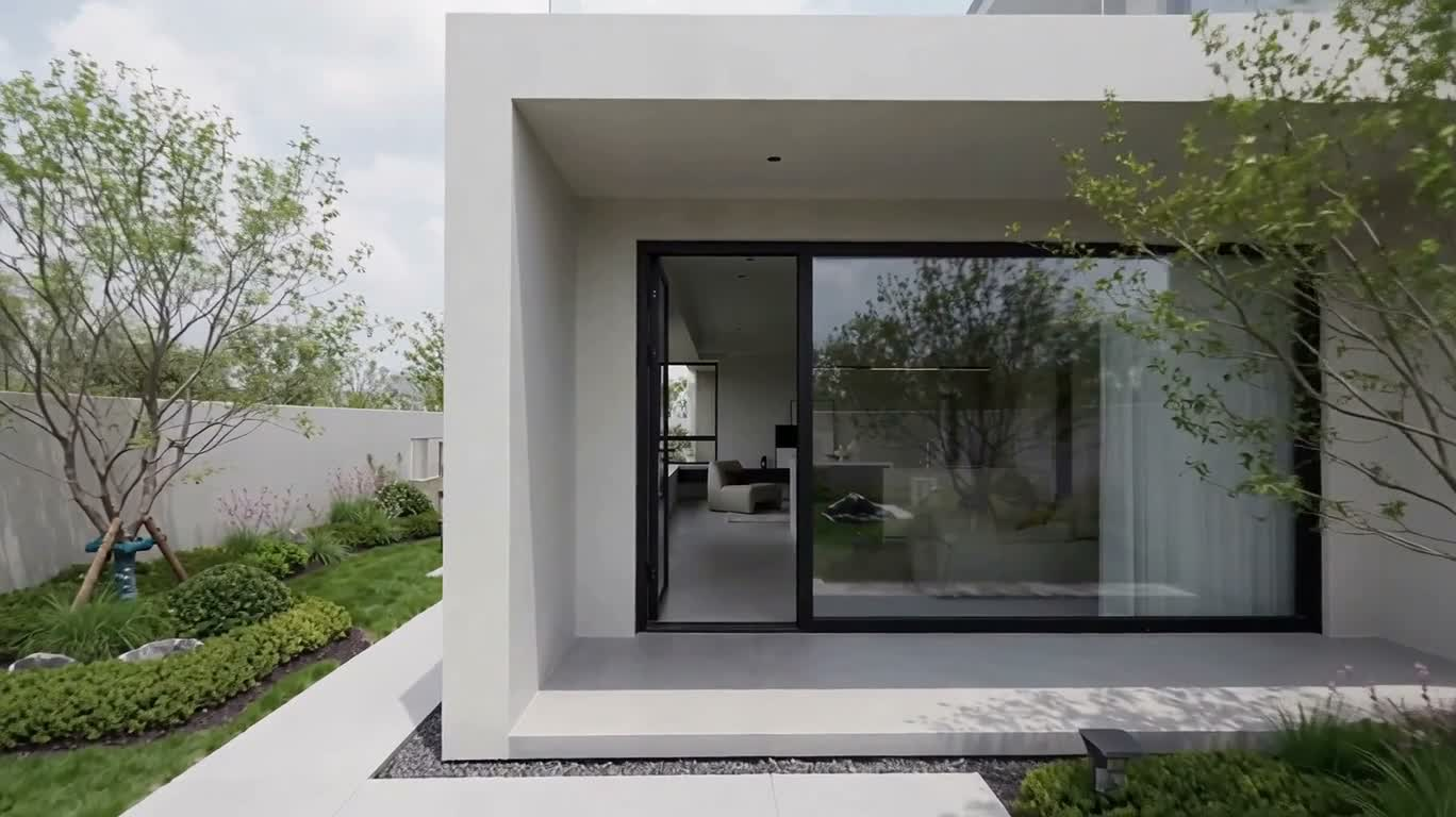 Promenade dans un espace de vie minimaliste