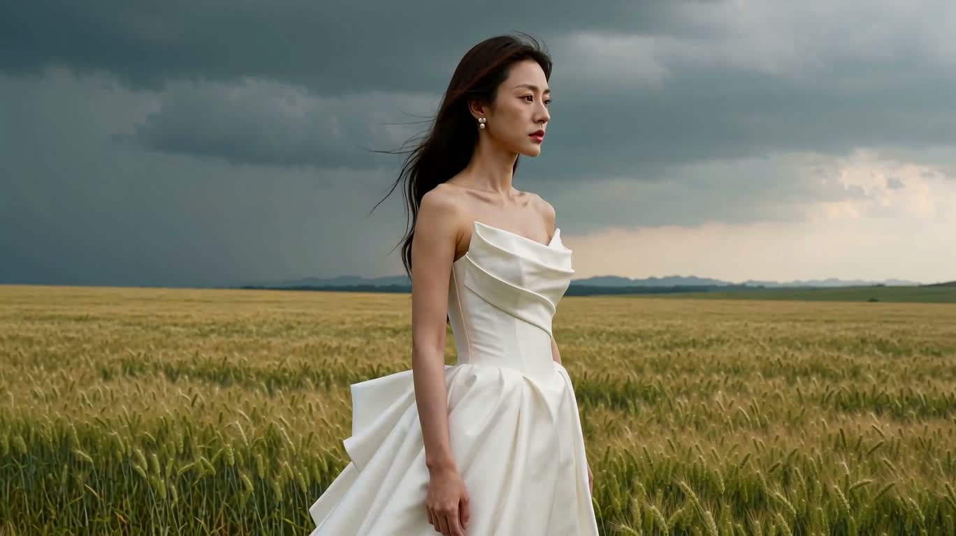 Cô dâu trong cánh đồng lúa mì bão tố