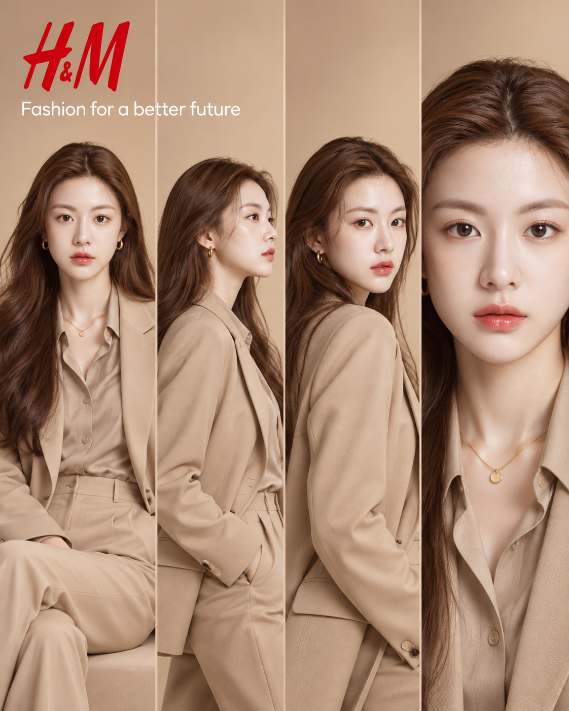 H&M ミニマリストファッション広告ポスター