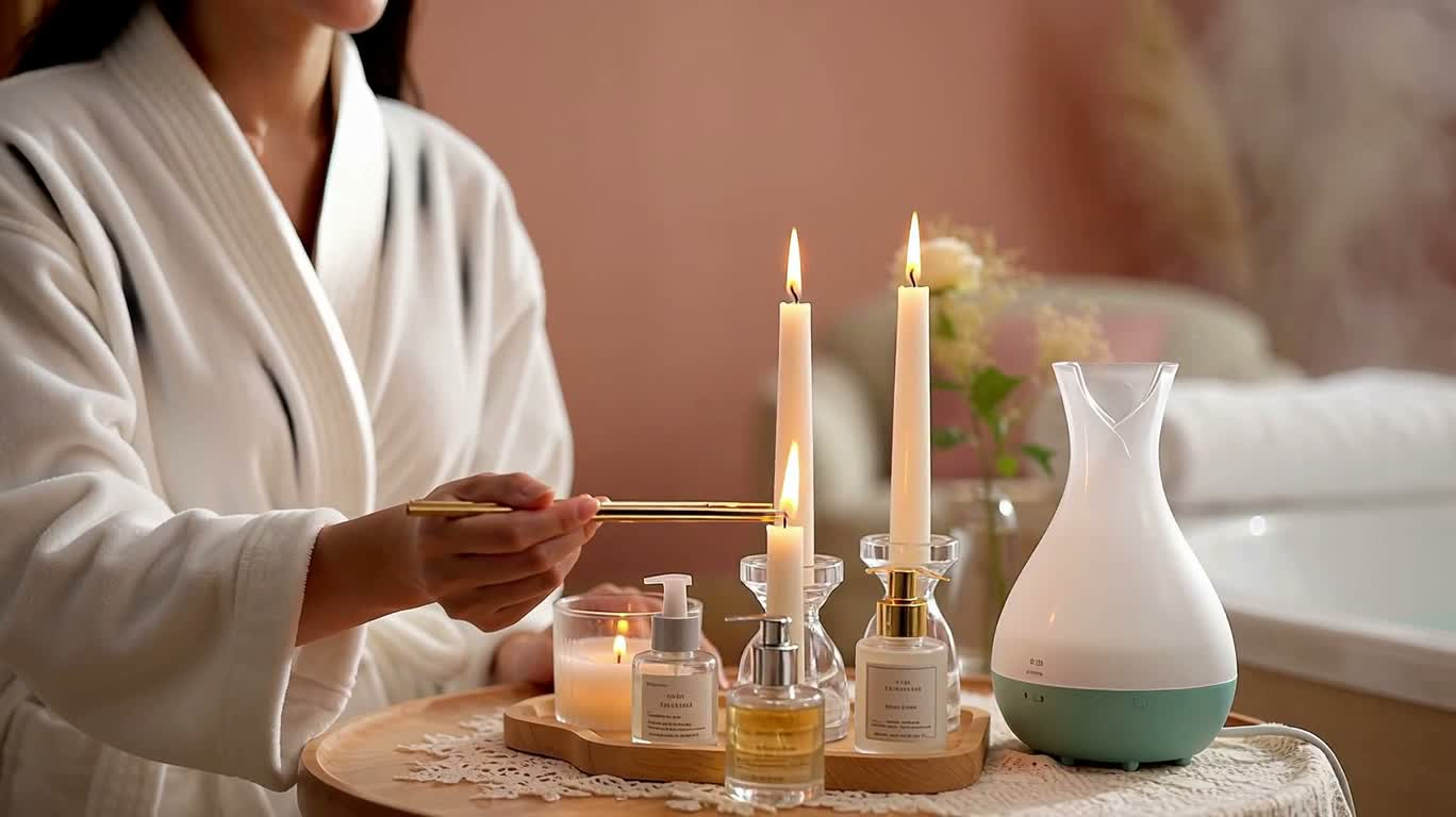 Moment spa aromathérapie à la maison