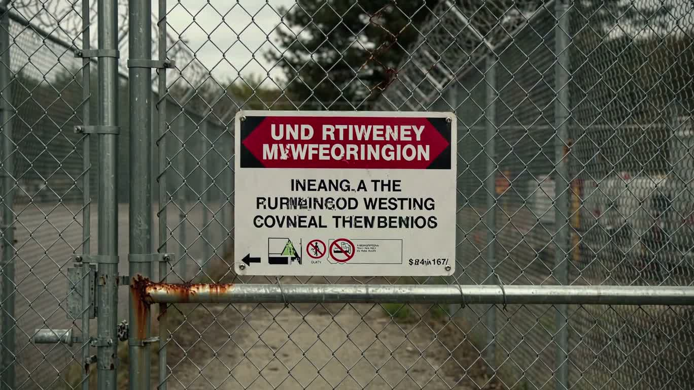 Restricted Area Warning Sign
