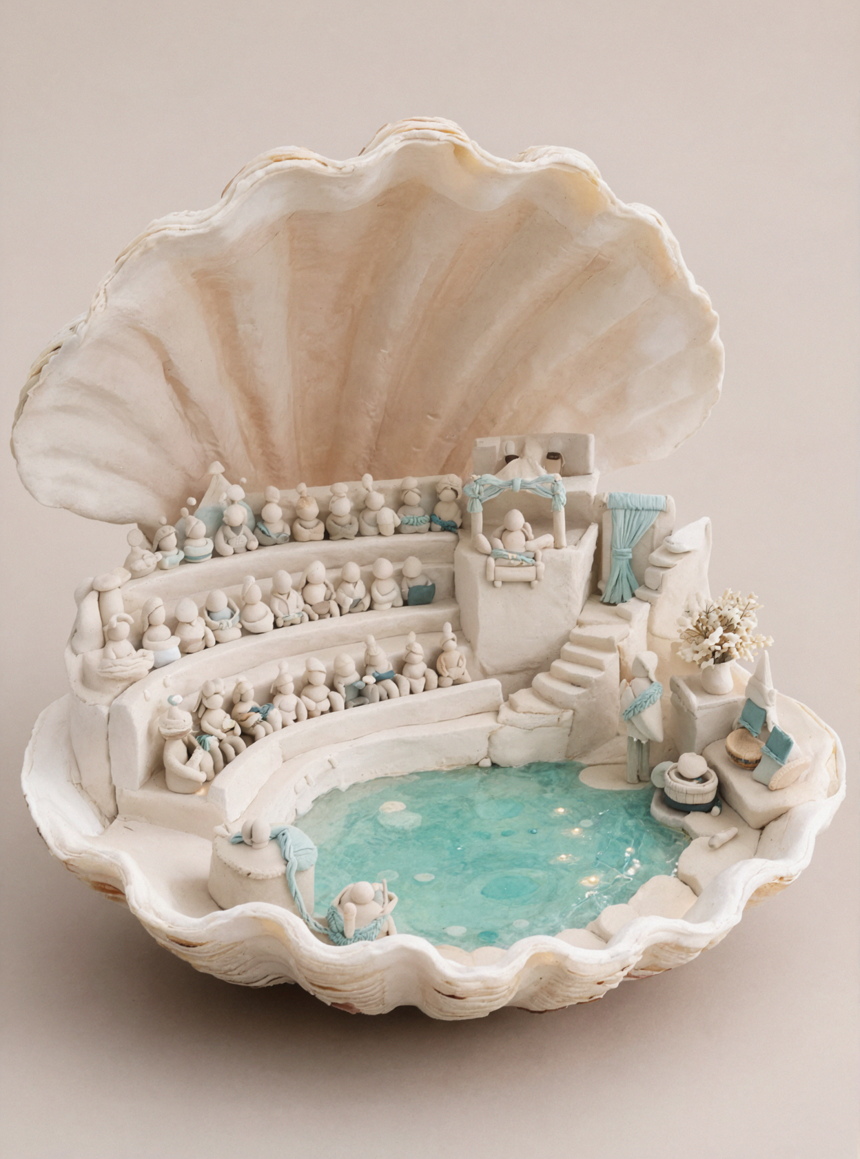 Pearl Shell Theater · Clay Stop-Motion — AI image creation
