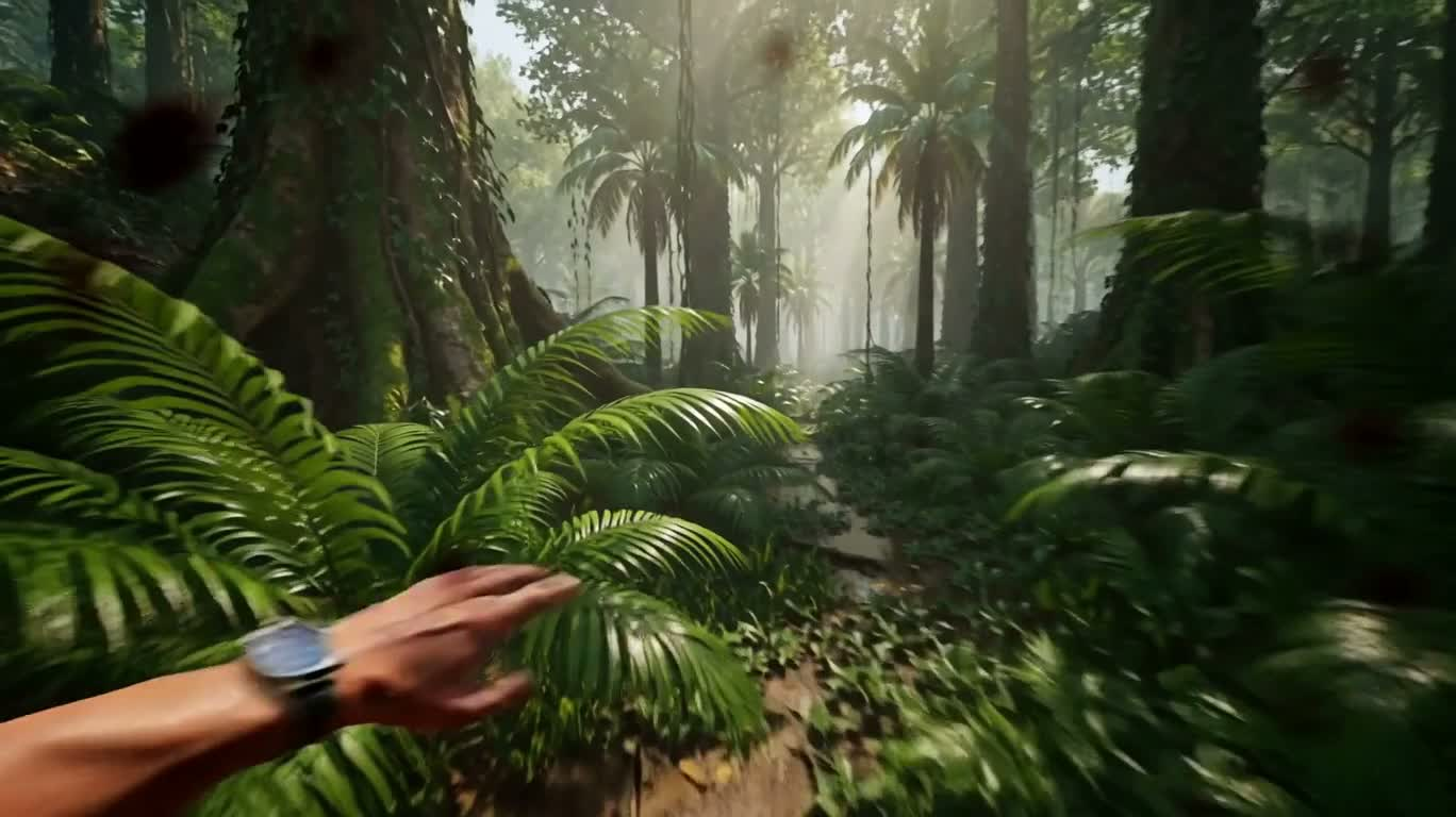 Засада саблезубого тигра в джунглях — AI video creation