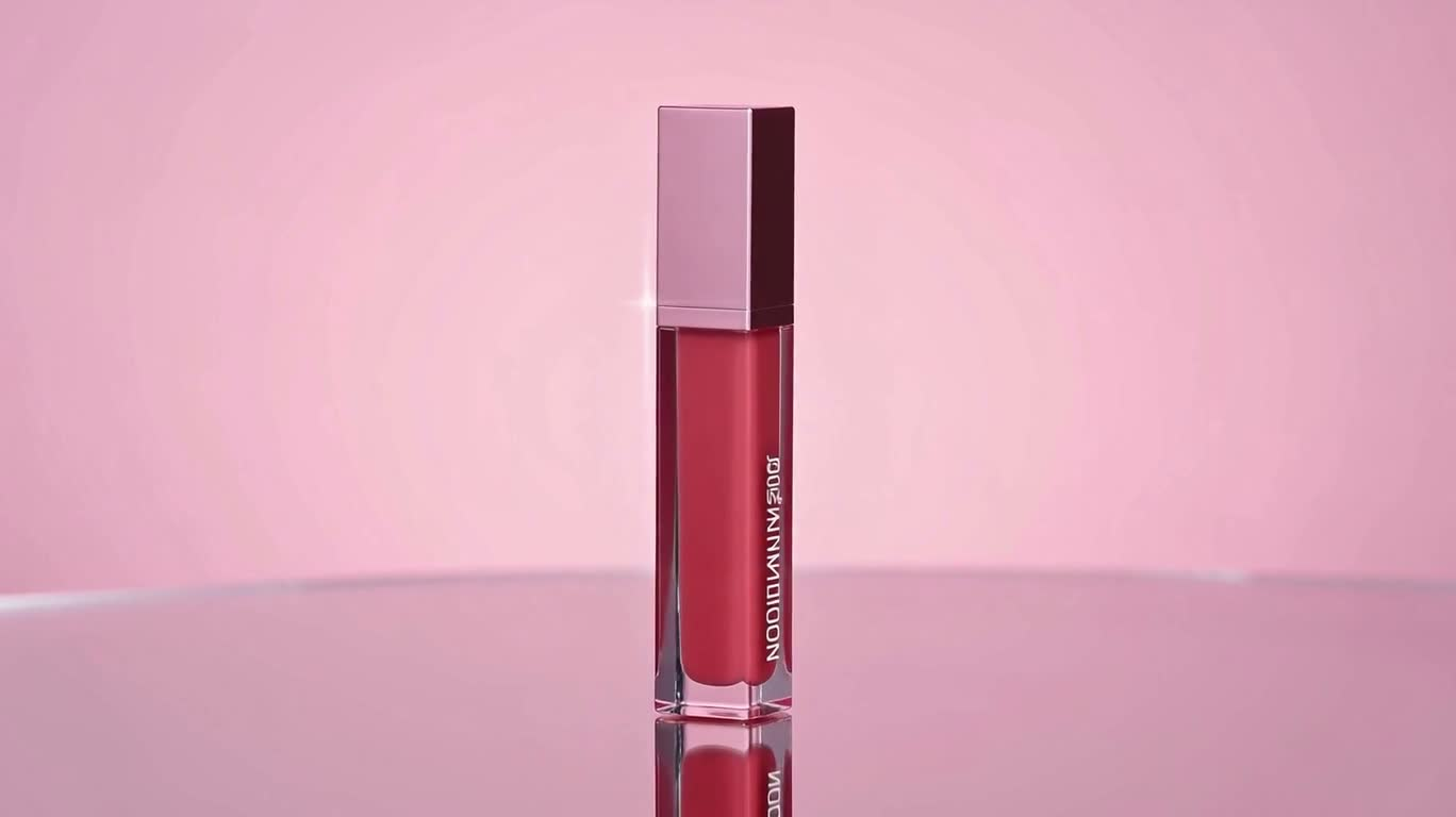 Pink Glossy Lip Glaze Advertisement