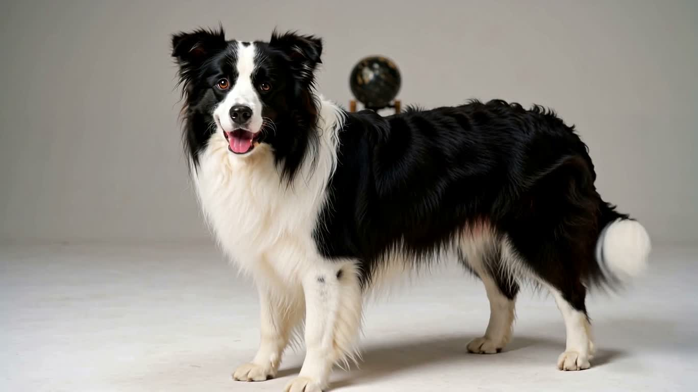 Elegant Border Collie Gaze