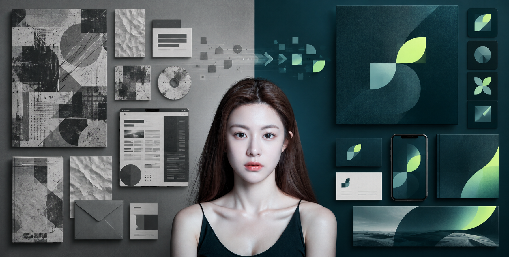 现代科技品牌焕新前后对比案例视觉