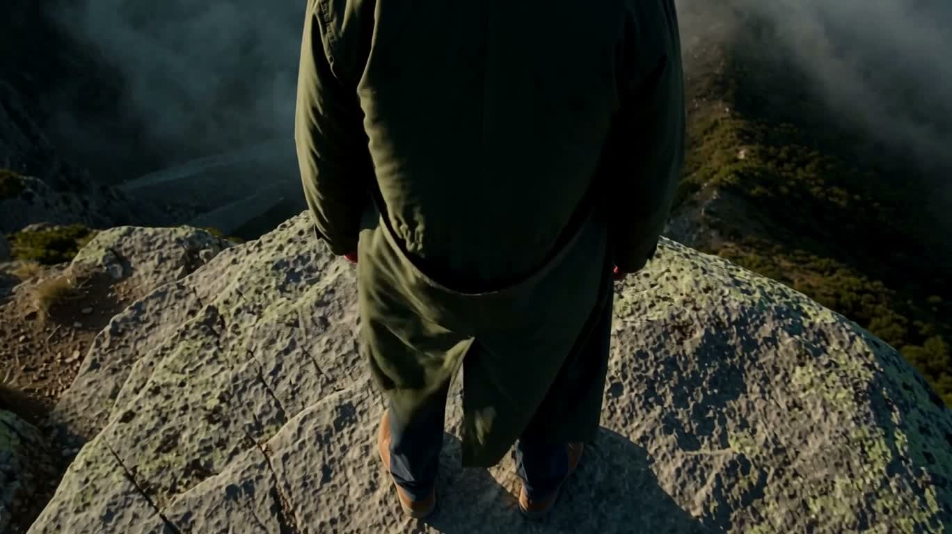 Voyageur au sommet de la mer de brume