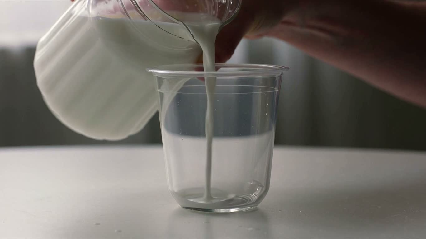 丝滑倒奶入杯