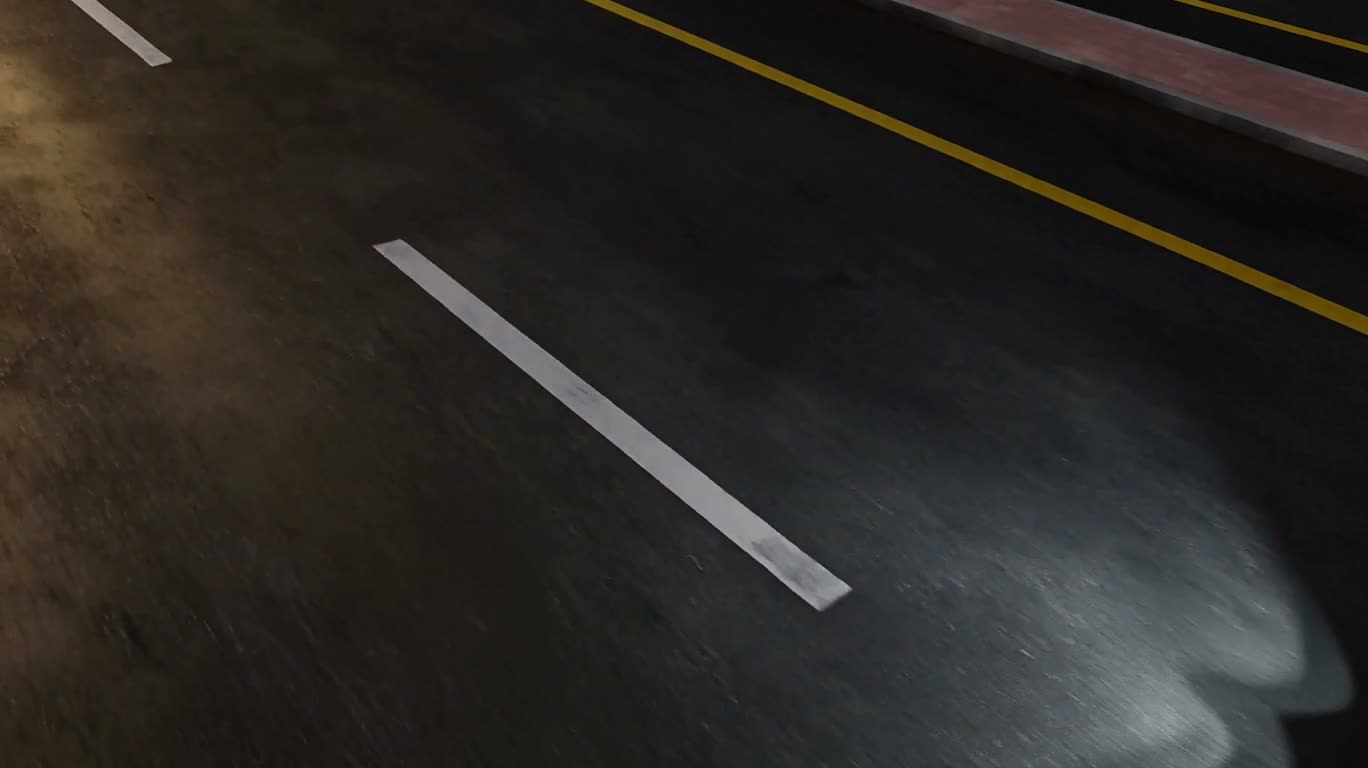 迪拜暮色道路裂缝扫描