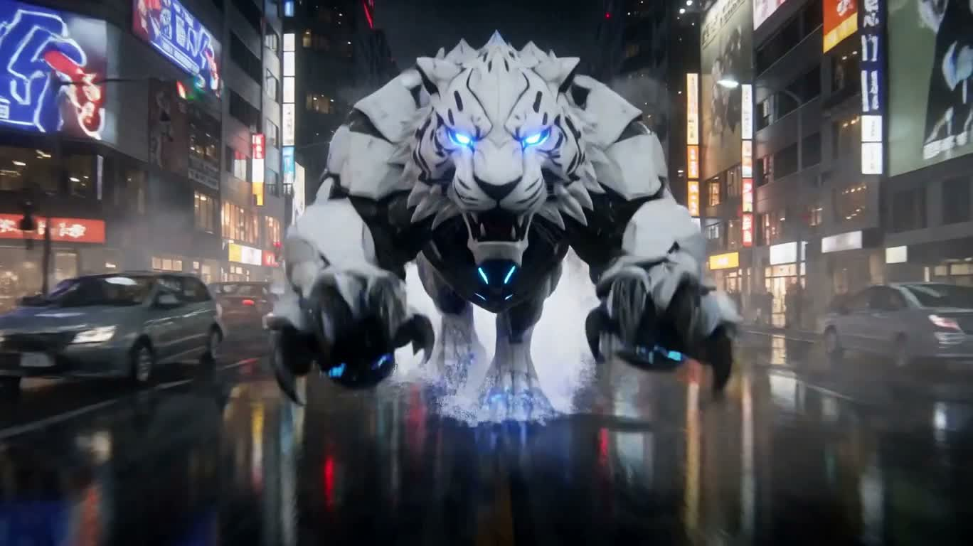 霓虹雨夜：机械虎龙决战