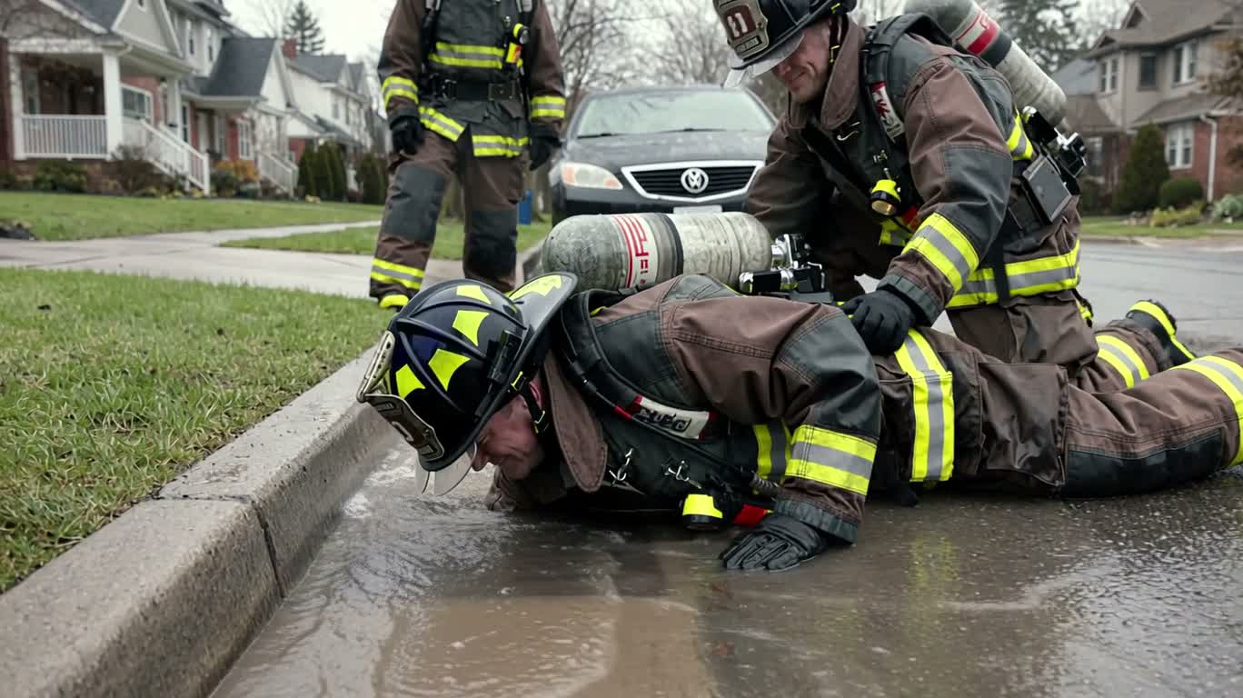 Rescuing a Kitten from a Storm Drain After Heavy Rain