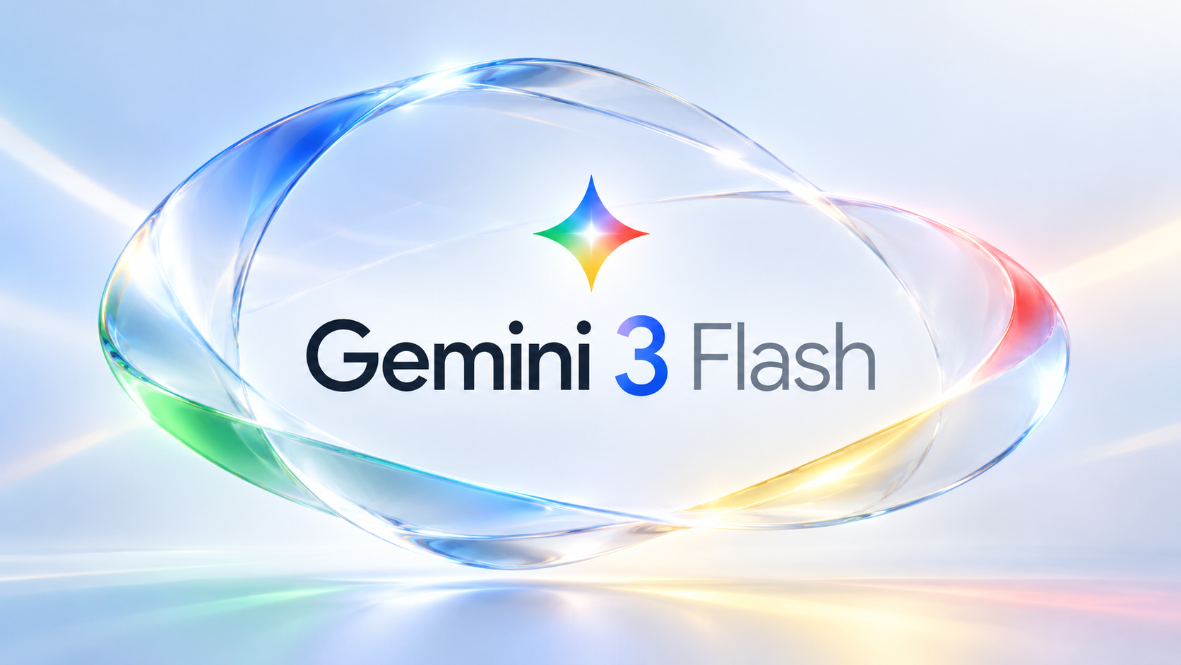 Gemini 3 Flash 가로형 테크 프로모션 키 비주얼