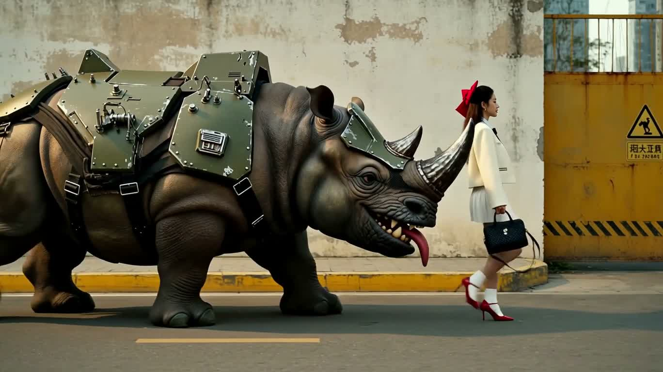Street Mechanical Beasts Dancing Together