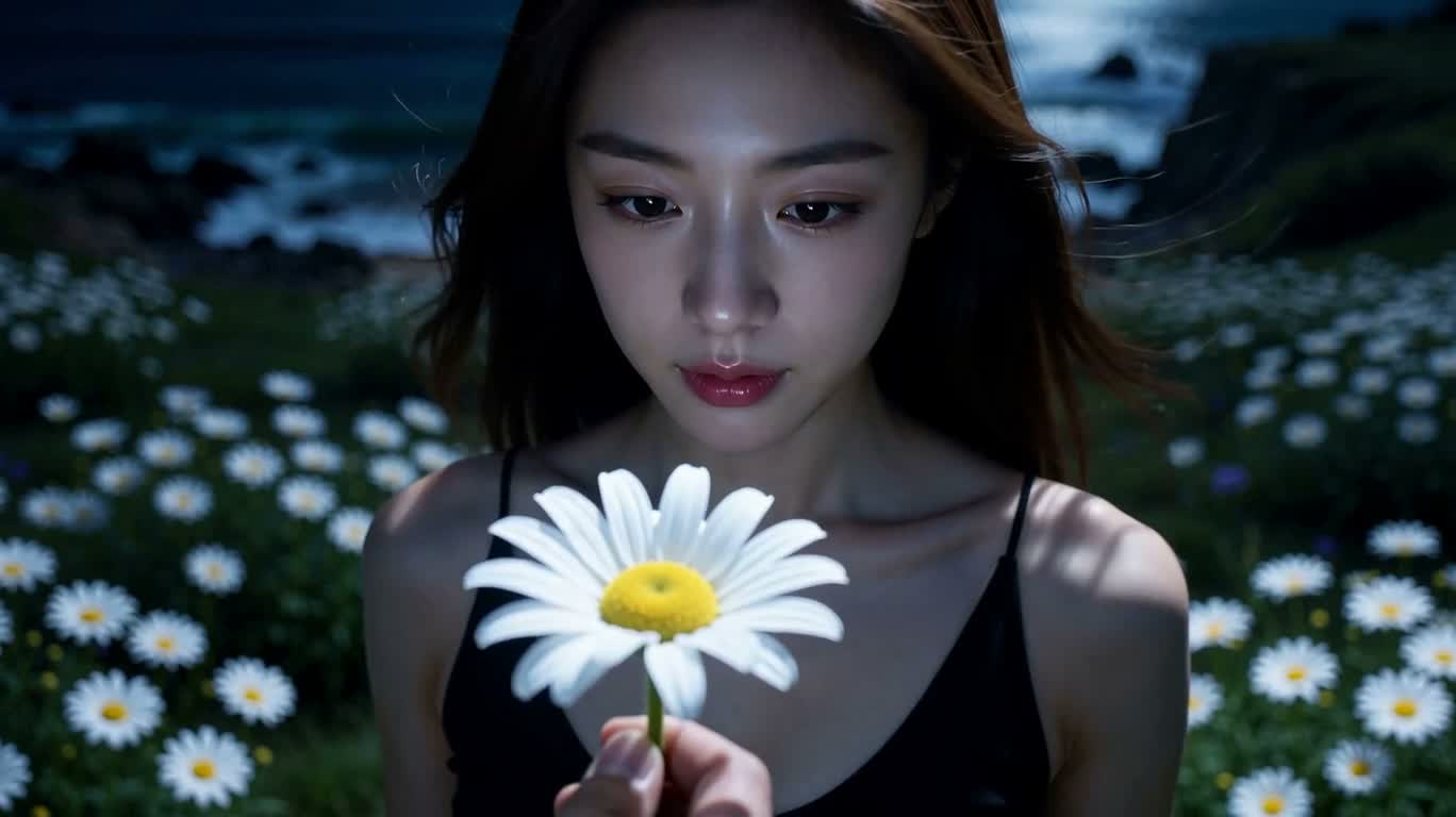 月下の雛菊の別れ