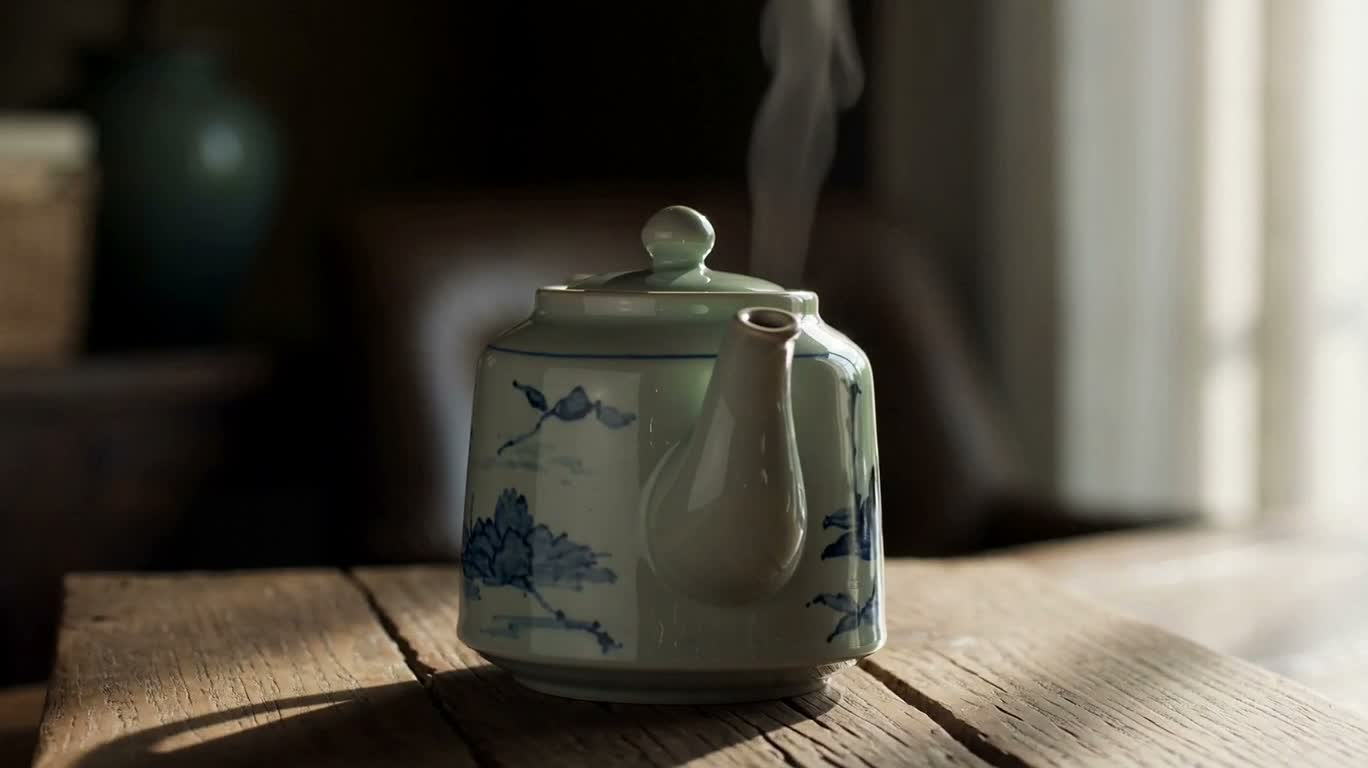 晨光中的陶壶环绕