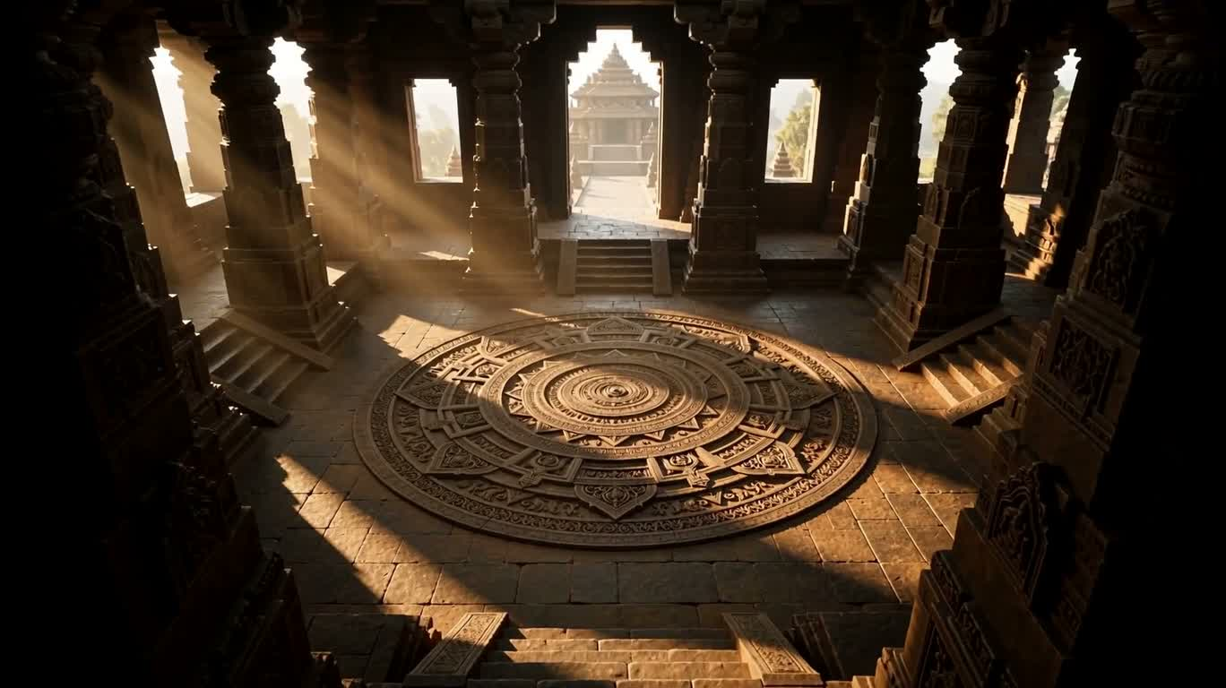 Lumière du mandala du temple