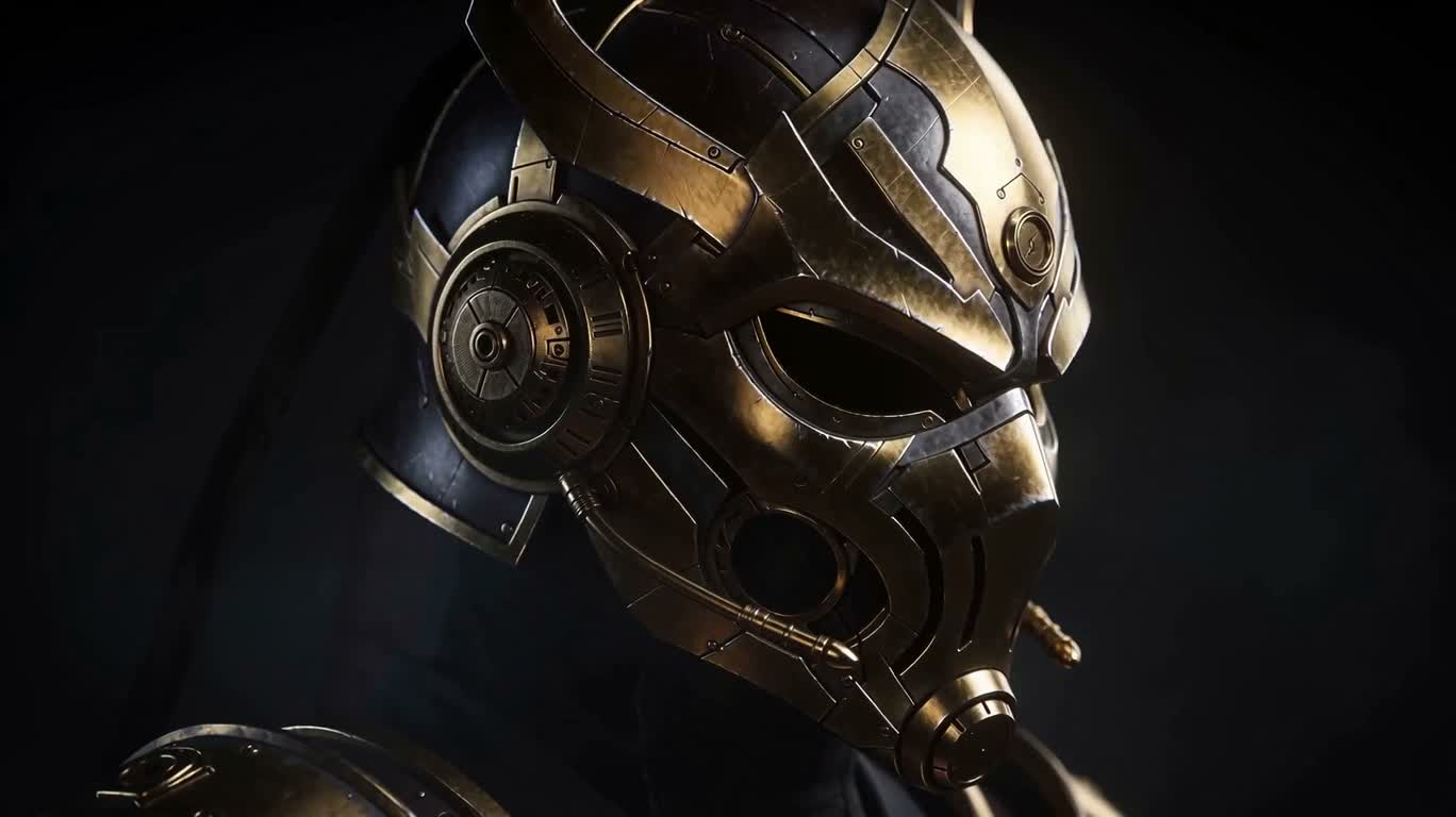 Mặt nạ ninja cơ khí phong cách steampunk