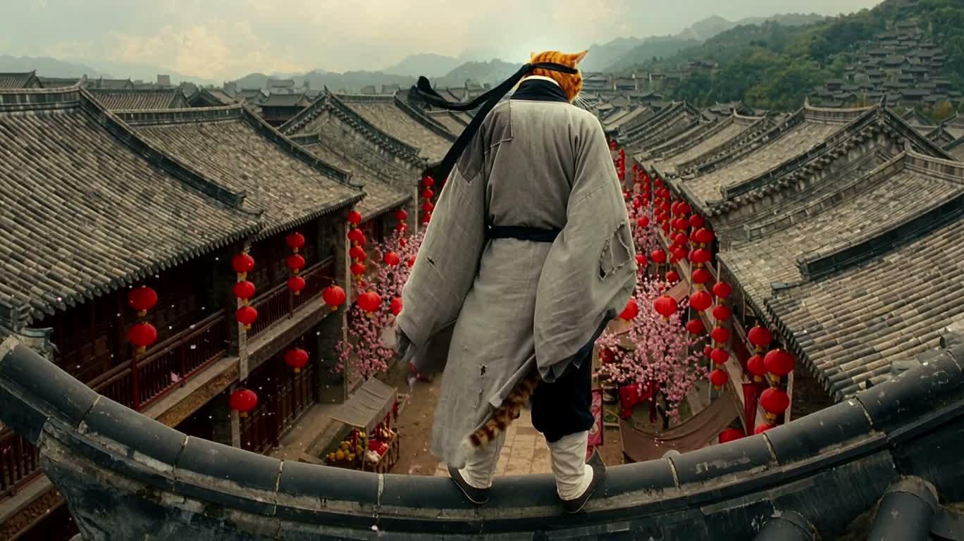 One-Eyed Cat Hero Crashes the Lantern Festival