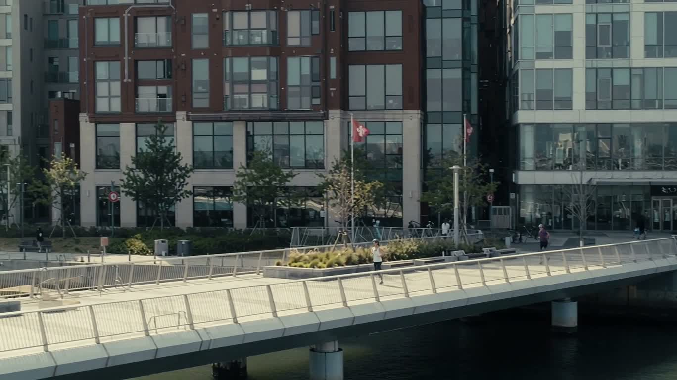 Vibrant Everyday Life on the Waterfront Promenade