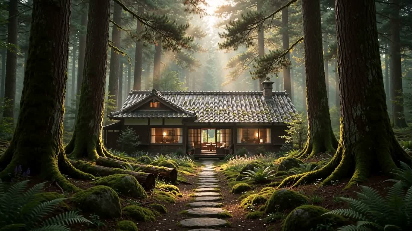 深林日英融合小屋