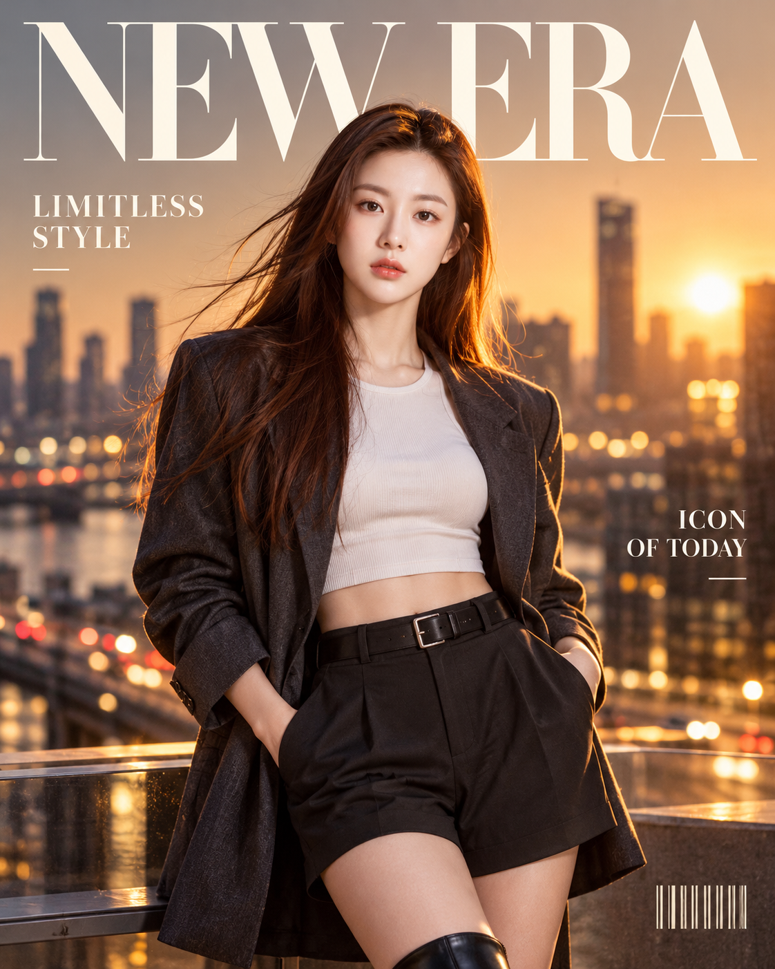 大人の女性 ゴールデンアワー 都会のハイエンドファッション誌表紙