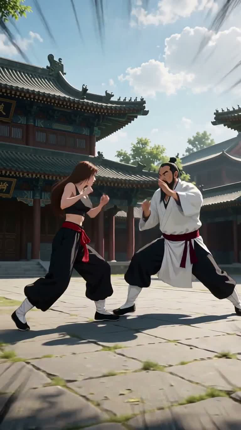 Dojo du Vent Rapide : Duel entre Maître et Élève