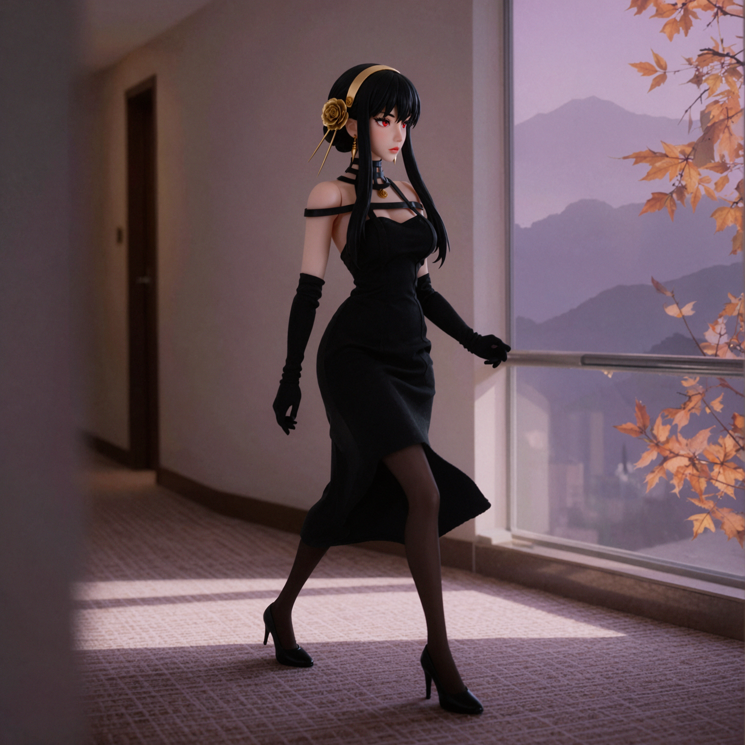 Yor Forger · Leap Across the Light Gap · Environmental Portrait — AI image creation