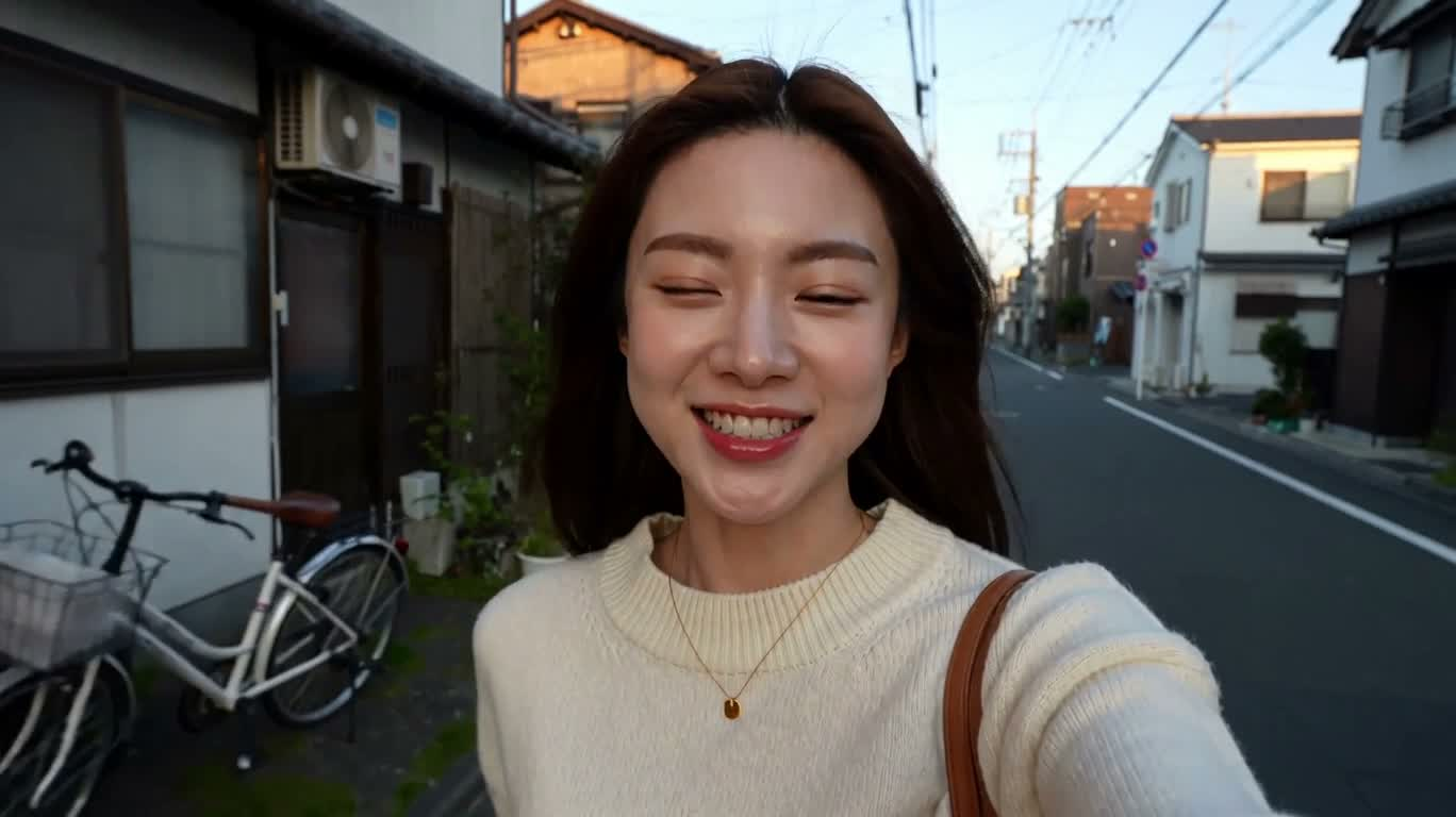 东京街巷的金色时光 — AI video creation