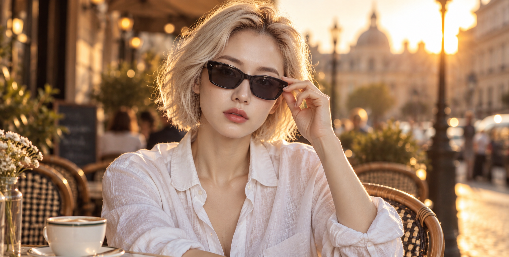 Chân dung giờ vàng tại quán cà phê châu Âu — AI image creation
