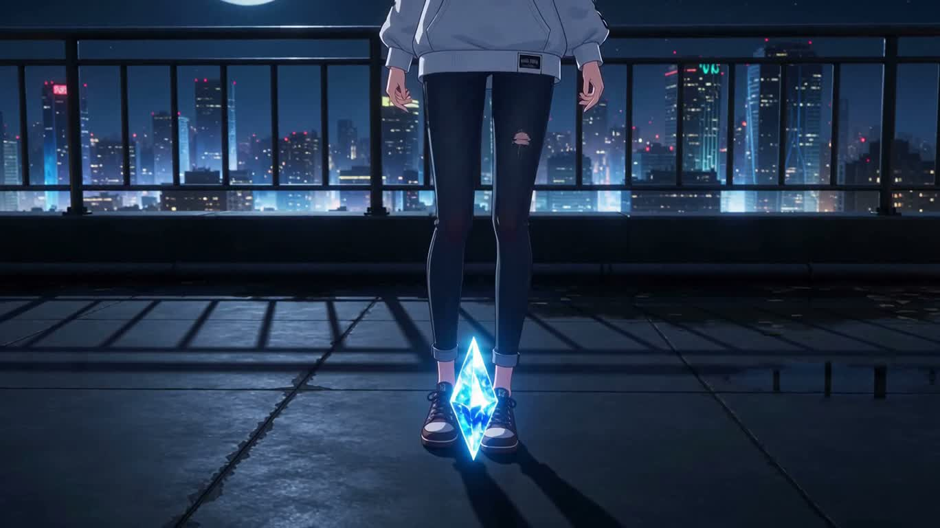 月夜屋顶的水晶觉醒
