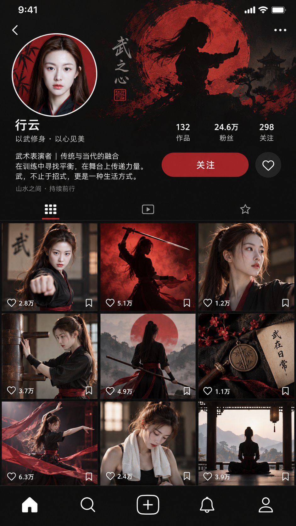 原创成年武术表演者的东方美学个人主页