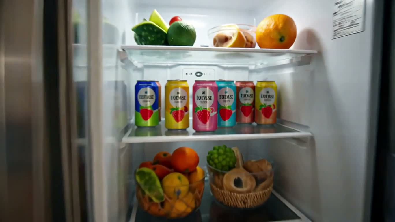 Освежающий летний момент с ягодной газировкой