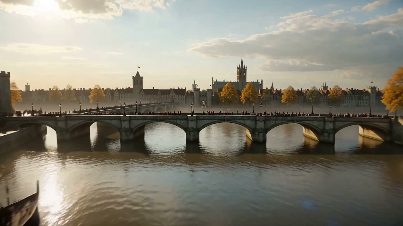 Medieval London Flight at Golden Hour