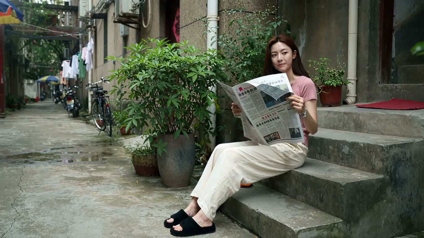 Bananas and Morning Routine in an Old Alley