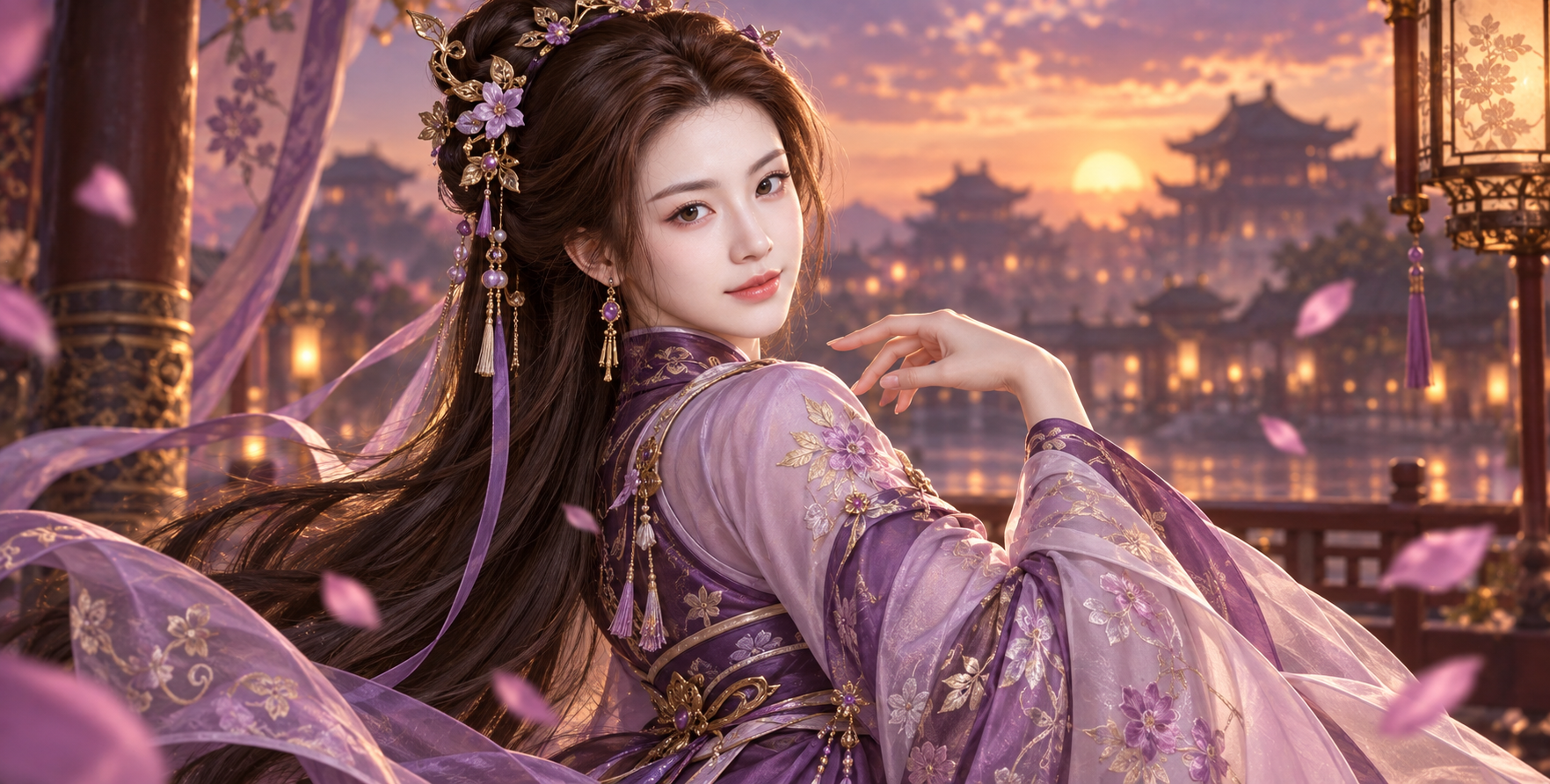 三国绝色貂蝉回眸立绘