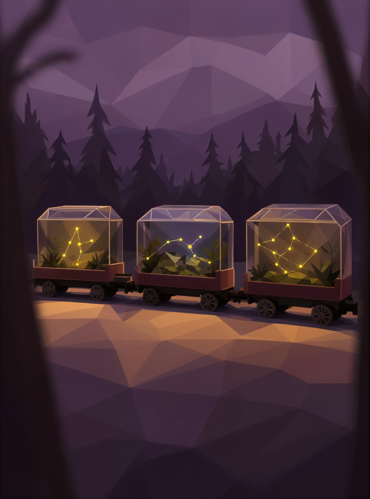 Firefly Train · Low Poly