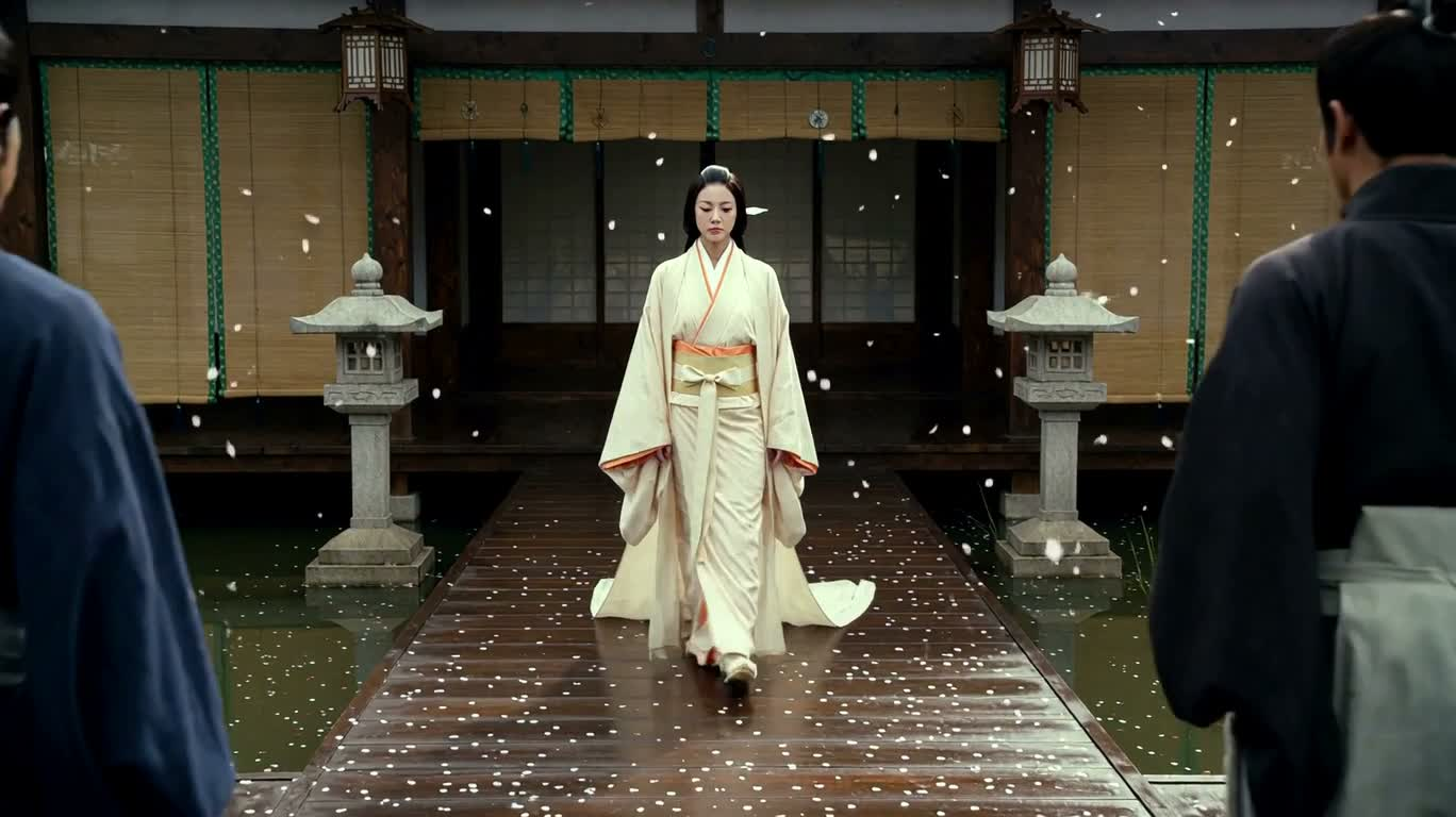 Quiet Sword Dance in a Cherry Blossom Garden