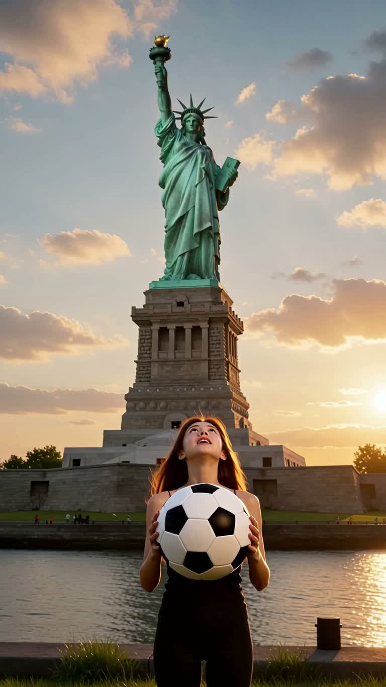 Giấc mơ kỳ lạ World Cup của Tượng Nữ thần Tự do