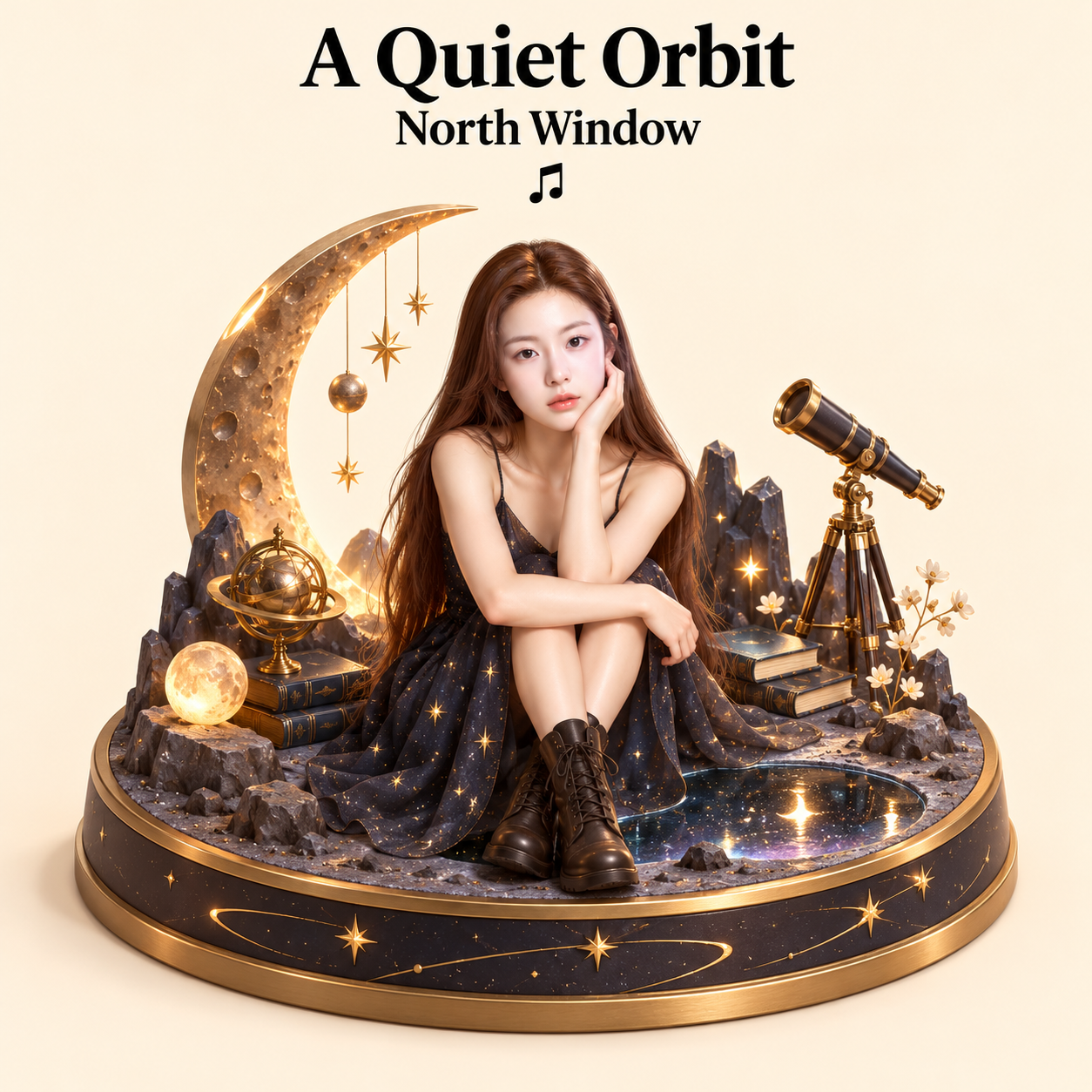 Isometric Miniature Music Album Cover Scene — AI image creation
