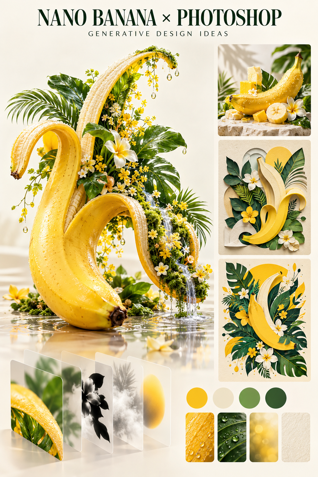 纳米香蕉与Photoshop生成式设计灵感板