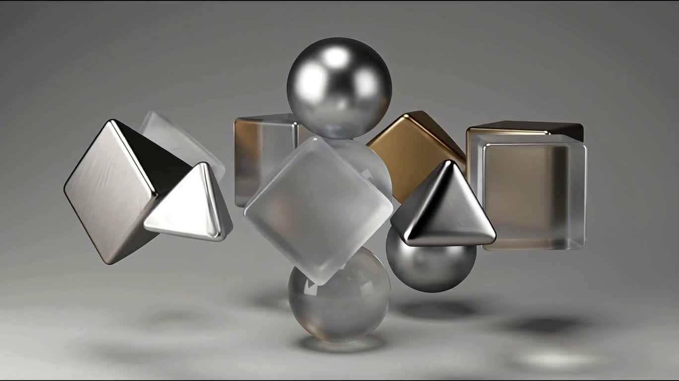 Danse géométrique en gris