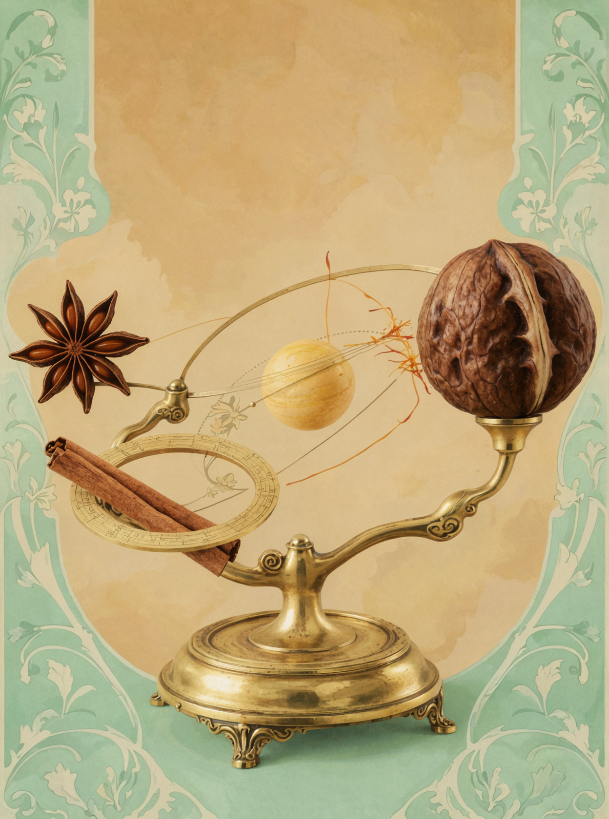 Planétarium des épices · Décor Art nouveau — AI image creation