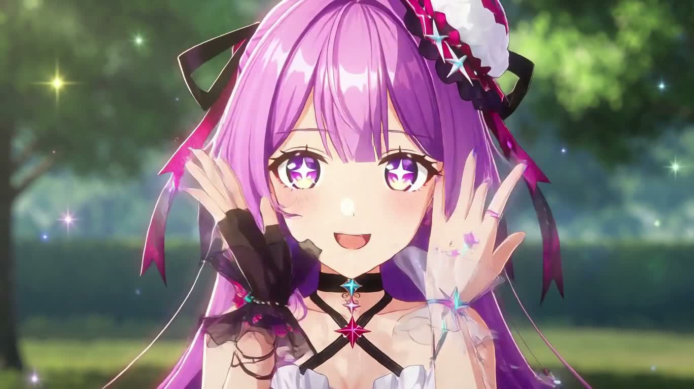 星瞳紫发偶像 — AI video creation