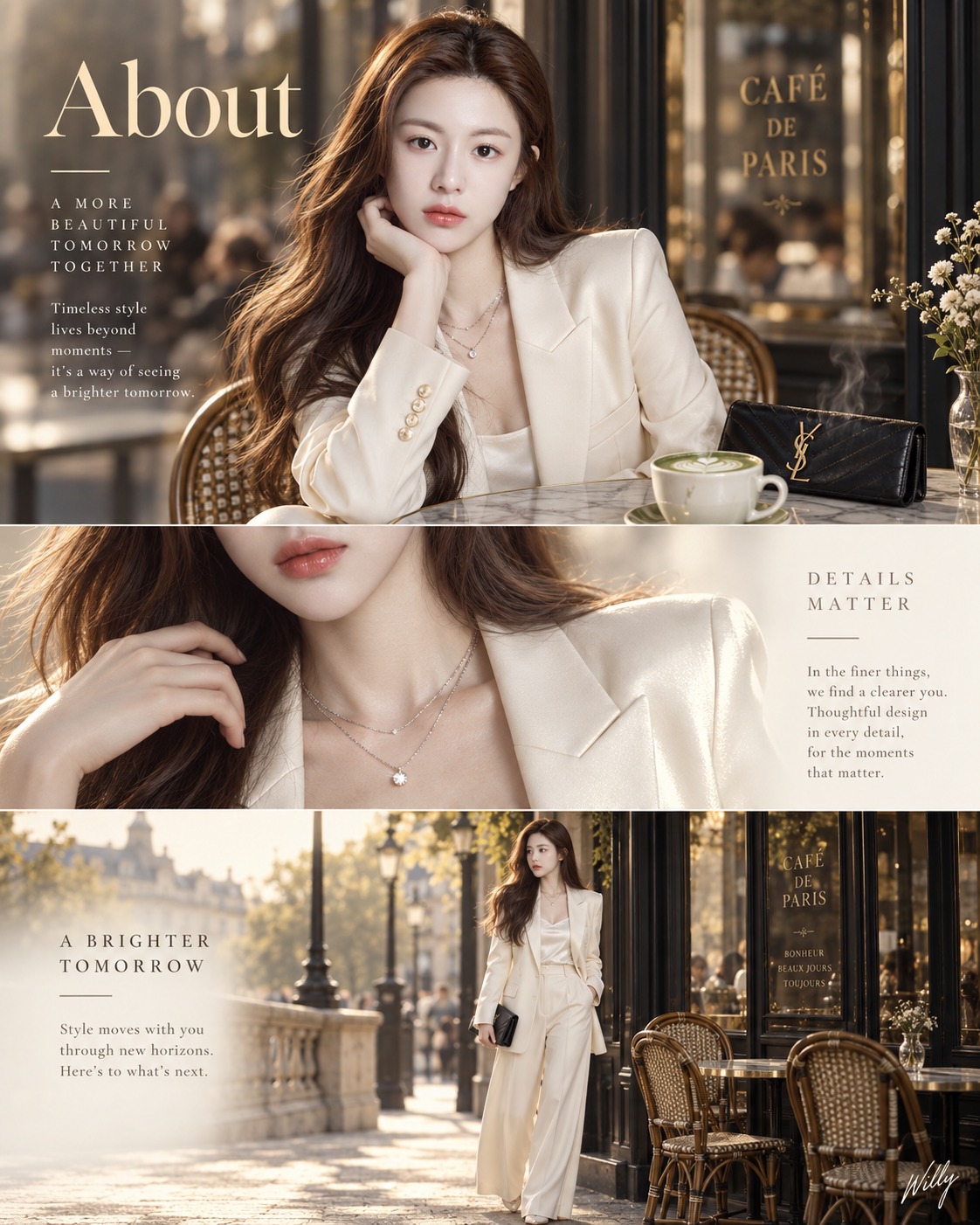 Trang câu chuyện thương hiệu thời trang xa xỉ trong quán cà phê Paris