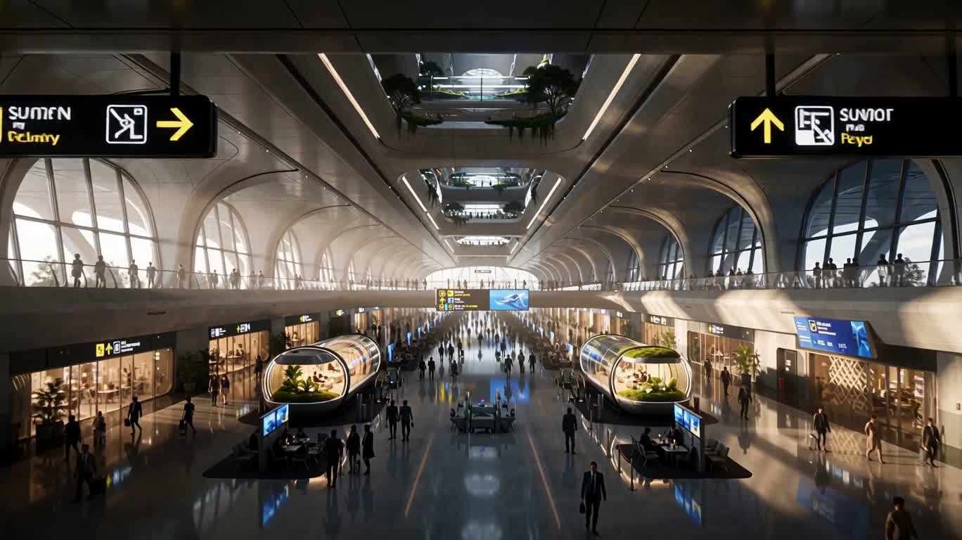 거대 생태 돔 공항