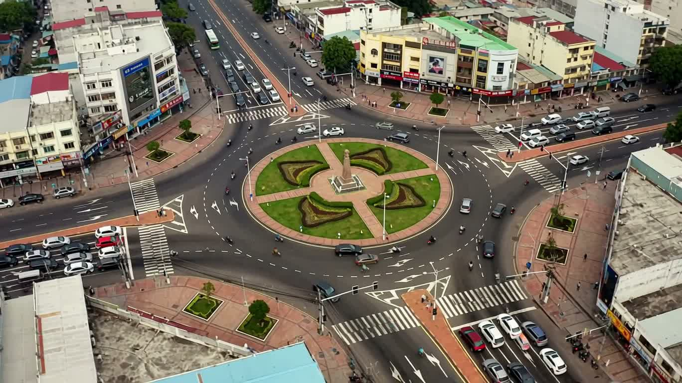 Ordre aérien du rond-point urbain
