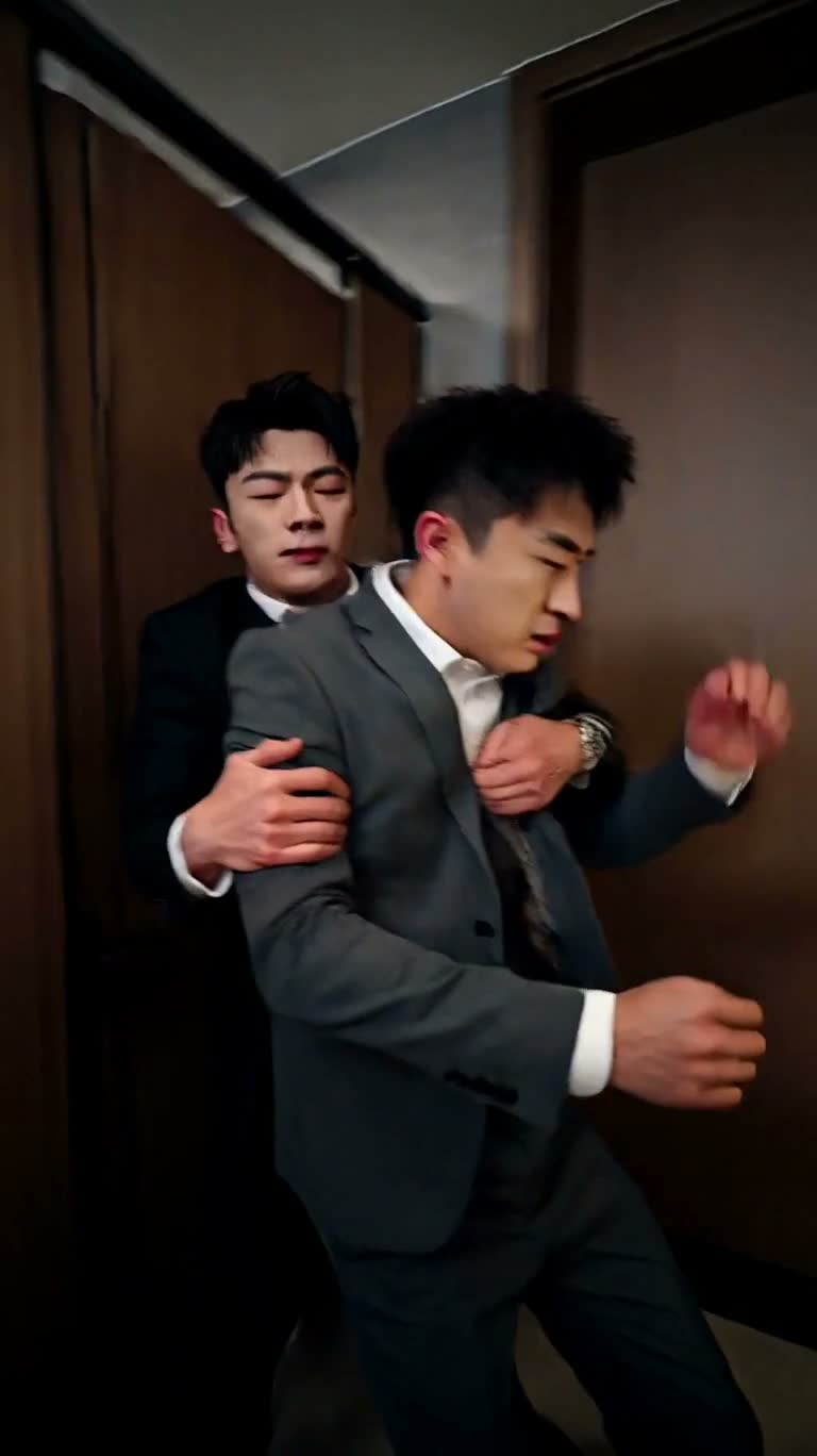 화장실의 조용한 대치 — AI video creation