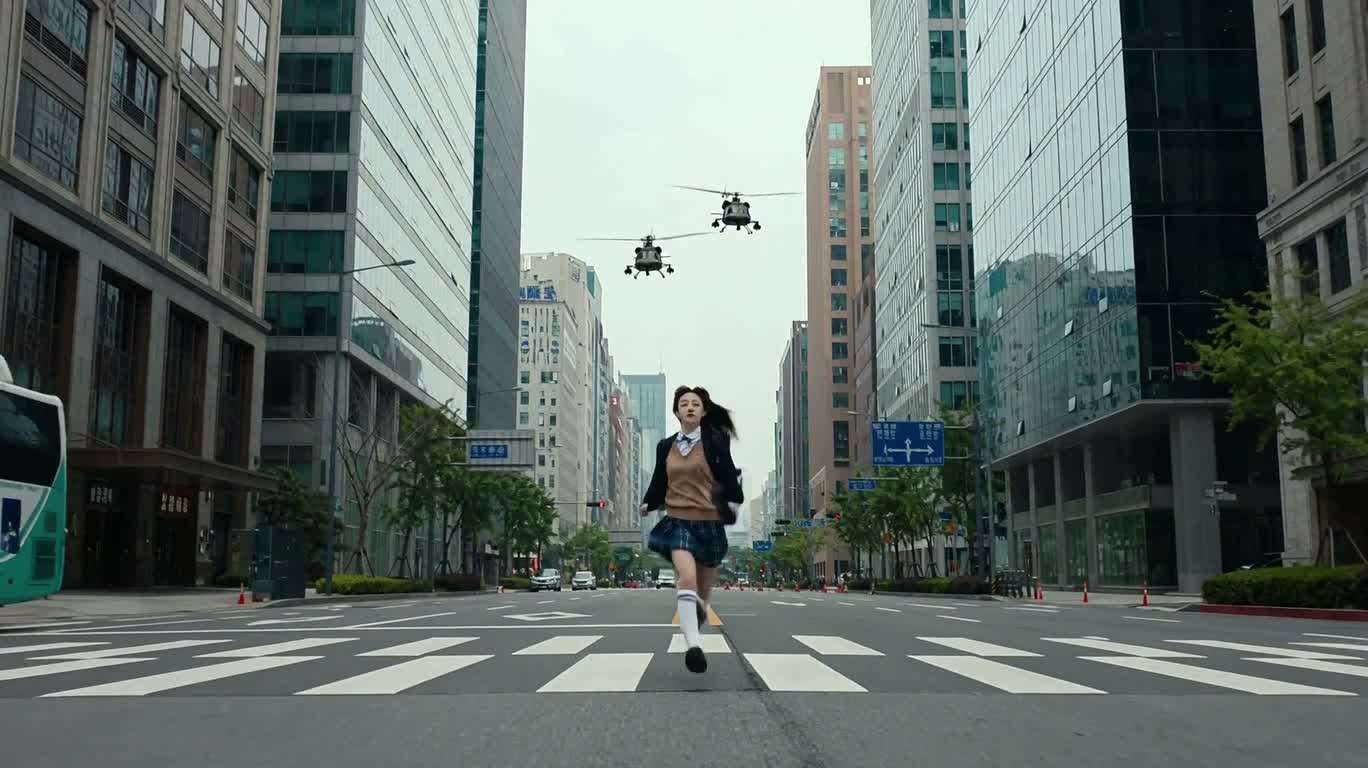 緑光の少女と街の追跡