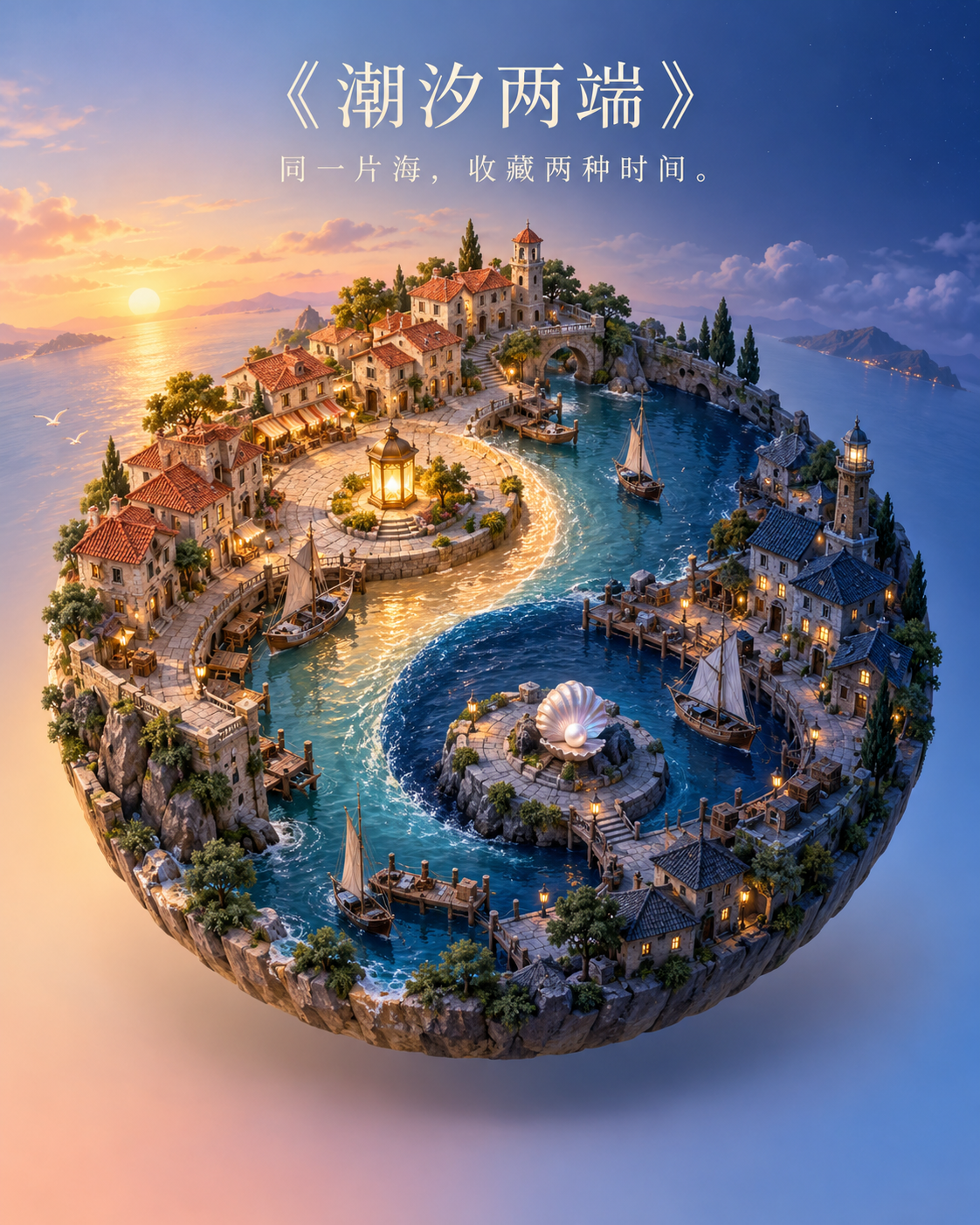 浮遊する太極二境の3Dミニチュアポスター