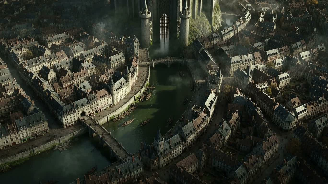 La haute tour du château sombre
